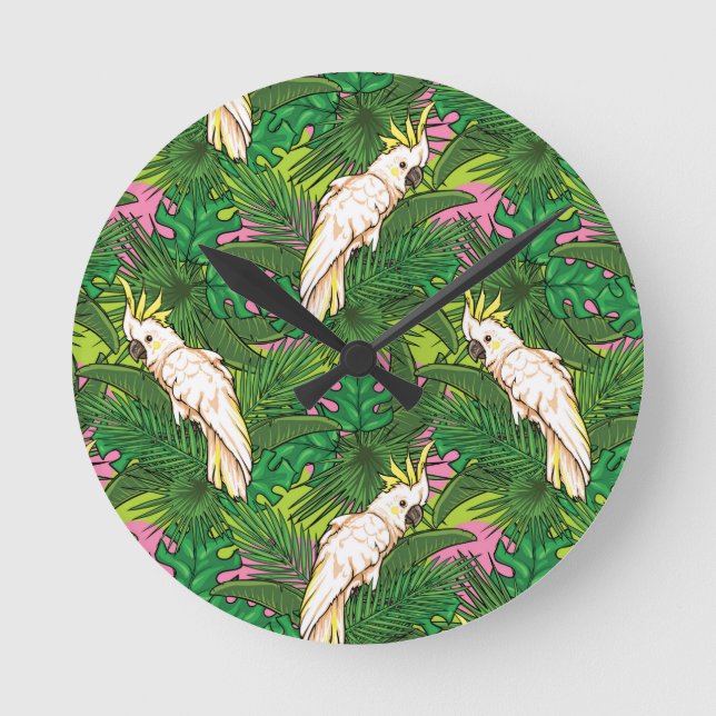 Horloge Ronde Parrot Pattern (Recto)