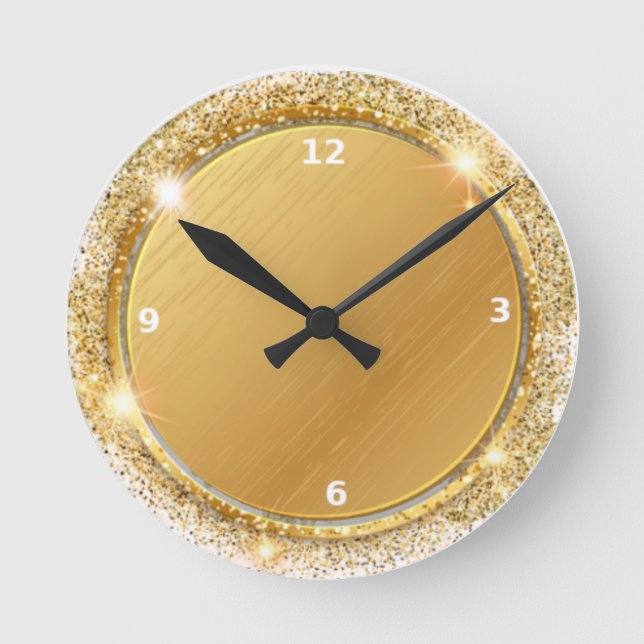 Horloge Ronde Parties scintillant (Recto)