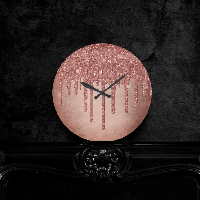 Horloge Ronde Parties scintillant de la broche à goutte | Terra  (Créateur téléchargé)