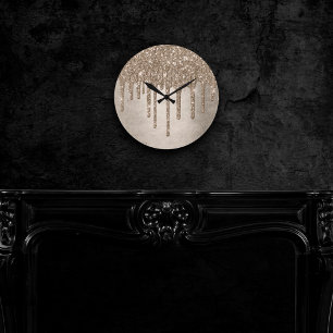 Horloge Ronde Parties scintillant de la méthode de dépouille   R