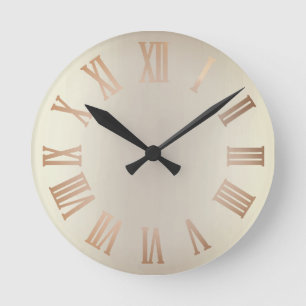 Horloge Ronde Parties scintillant Monochrom bronze Sepia Ombre m