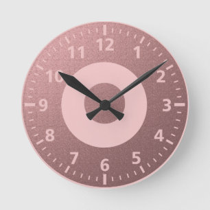 Horloge Ronde Parties scintillant rose Rose tendance