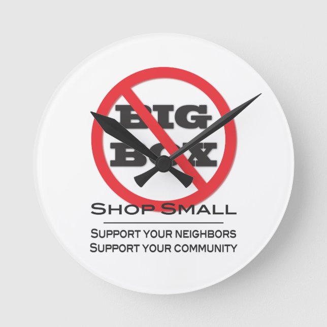 Horloge Ronde Pas de grandes boîtes ! (Recto)