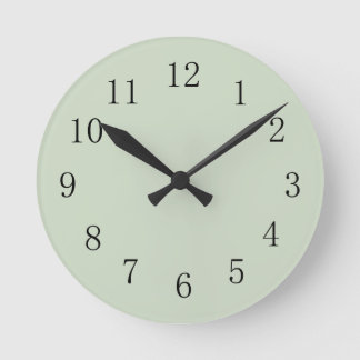 Horloge Ronde Pastel Camo Green Round (média) Wall Clock