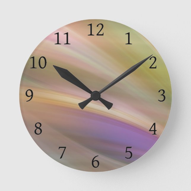 Horloge Ronde Pastel Colours Abstrait (Recto)