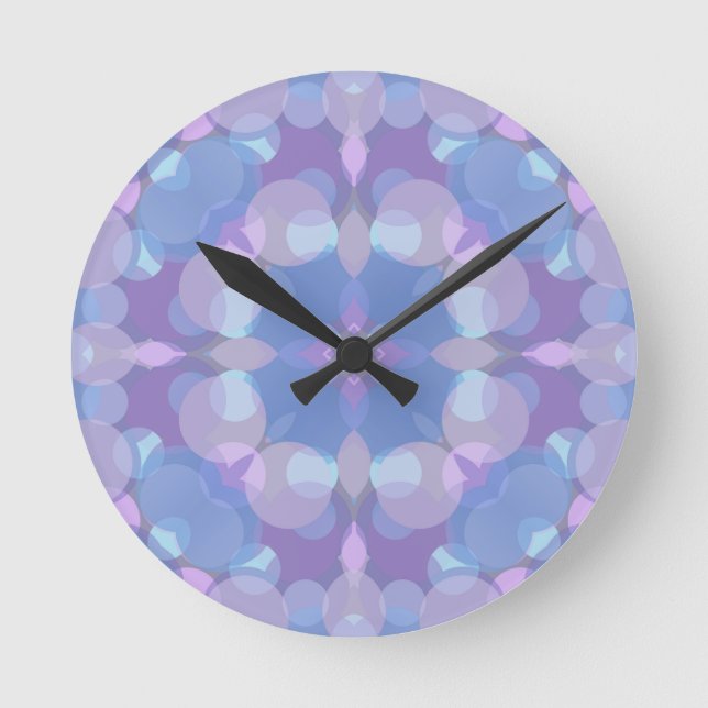 Horloge Ronde Pastel Pink and Blue #2 (Recto)