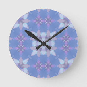 Horloge Ronde Pastel Pink and Blue #3