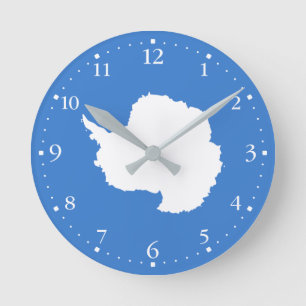 Horloge Ronde Patriotic Antarctica Flag