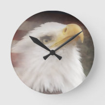 Patriotic Eagle Wall Clock – American Decor