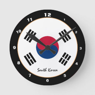 Horloge Ronde Patriotique Corée du Sud, drapeau de Corée Accueil
