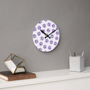 Horloge Ronde Patrouilles de Doodle, Paws de Chien, Paws De Purp