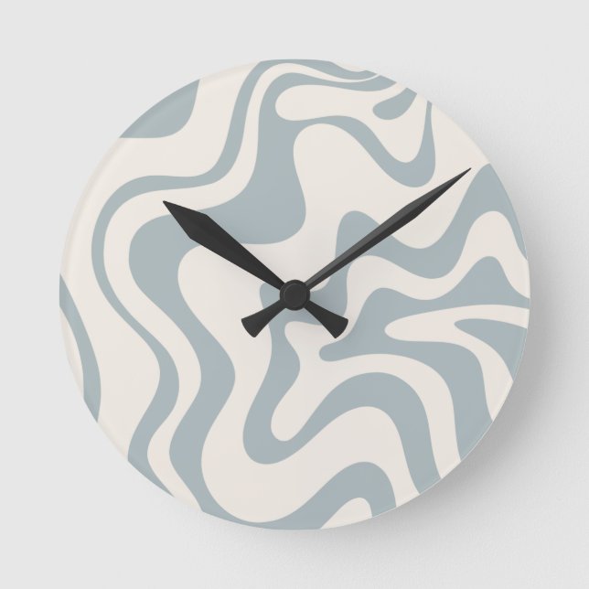 Horloge Ronde Pattern Blue-Grey and Cream (Recto)