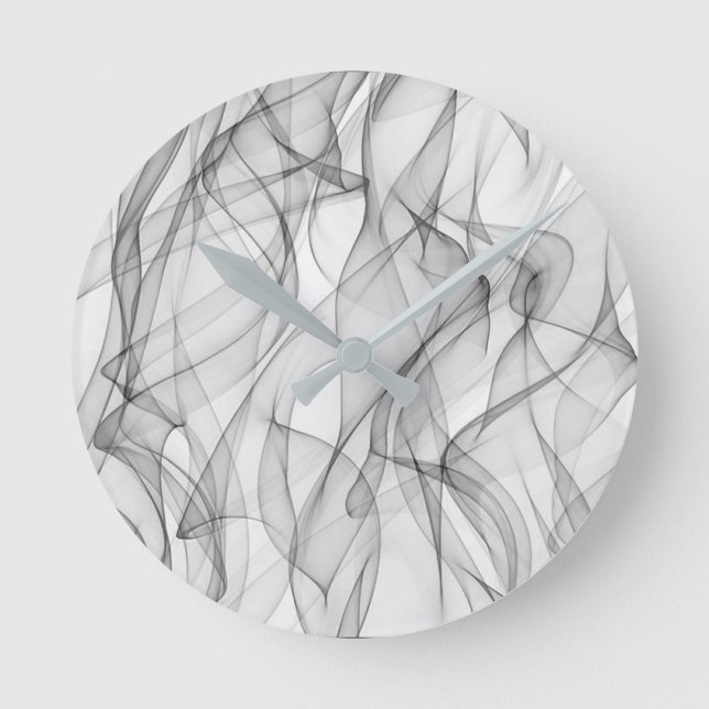 Horloge Ronde Pattern moderne Trendy Black and White Abstract (Recto)