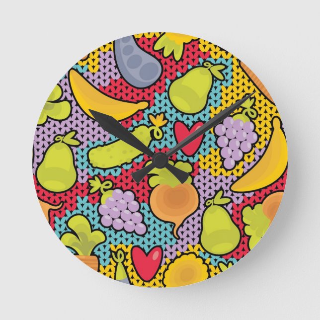 Horloge Ronde Pattern with fruits and vegetables (Recto)