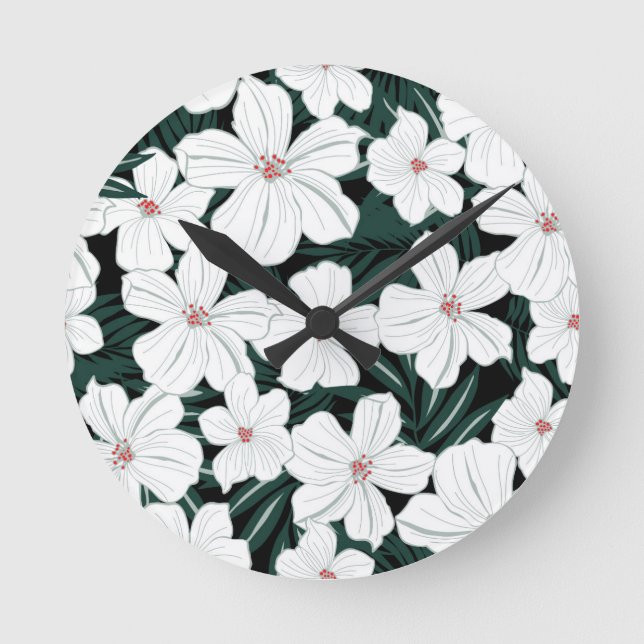 Horloge Ronde Patters de White Tropical (Recto)