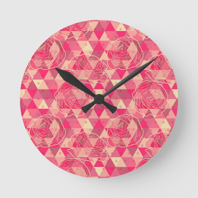 Horloge Ronde Patters géometricaux (Recto)
