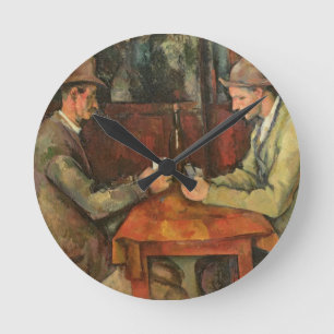 Horloge Ronde Paul Cezanne les joueurs de carte, 1893-96