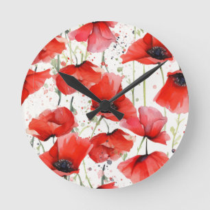 Horloge Ronde Pavot