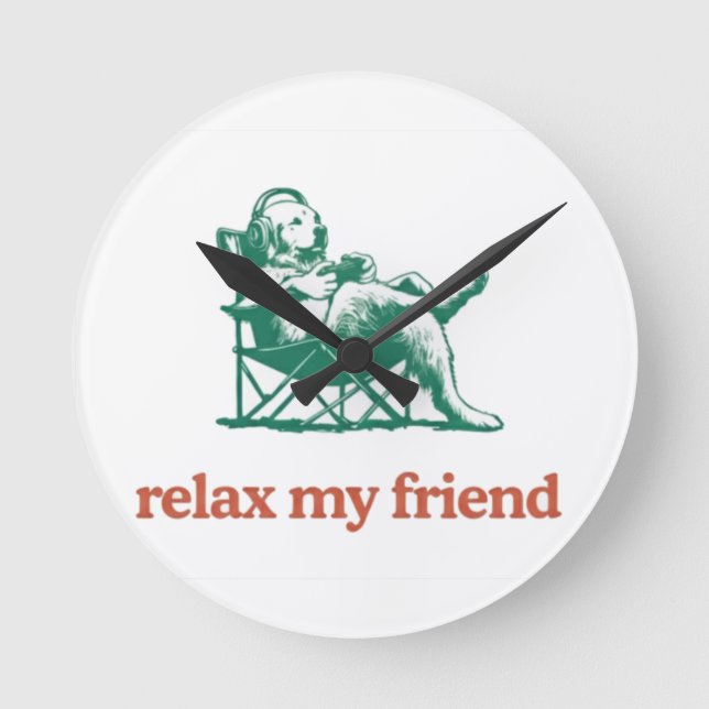 Horloge Ronde Paws & Headsets (Recto)