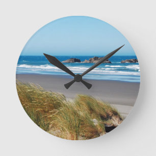 Horloge Ronde Paysage bleu d'océan en été
