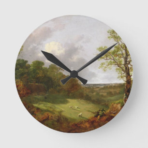 Horloge Ronde Paysage boisé de Thomas Gainsborough   avec un