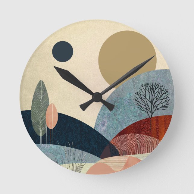 Horloge Ronde Paysage de Imaginaire Hills (Recto)
