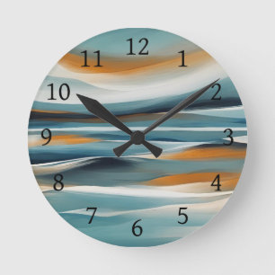Horloge Ronde Paysage maritime Abstrait Ocean Design 316