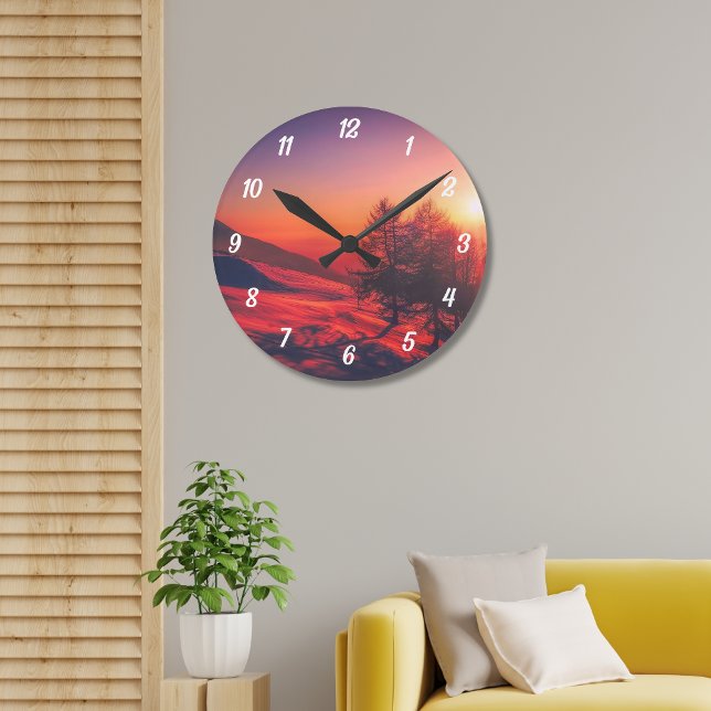 Horloge Ronde Paysage personnalisé (Créateur téléchargé)