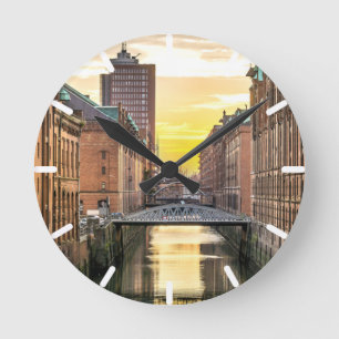 Horloge Ronde Paysage urbain de Hambourg