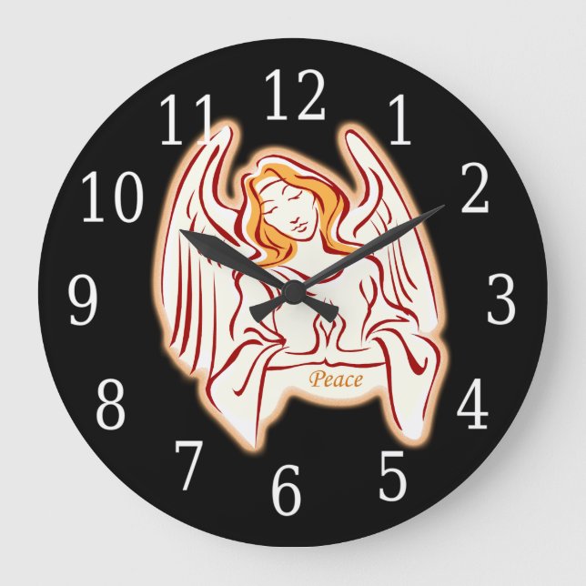 Horloge ronde Peace Angel (Recto)