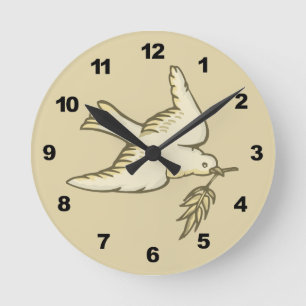 Horloge Ronde Peace Dove