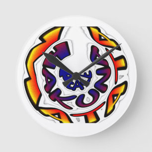 Horloge Ronde "Peace Hakuna Matata"