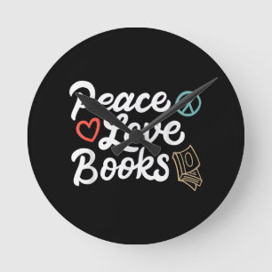 Horloge Ronde Peace Looks Geeky & Cute Reading