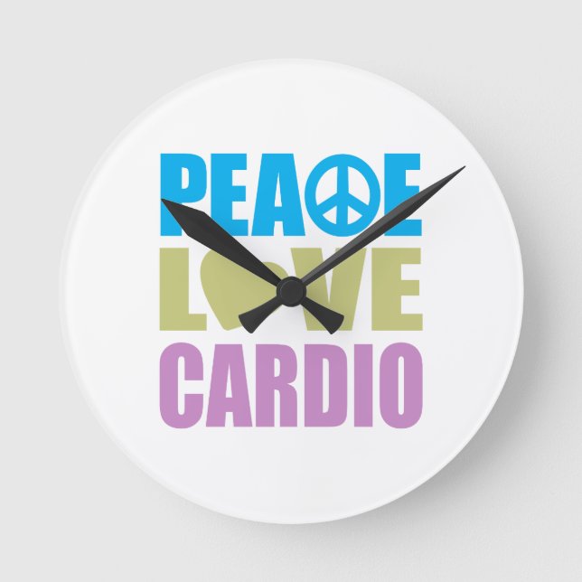 Horloge Ronde Peace Love Cardio (Recto)