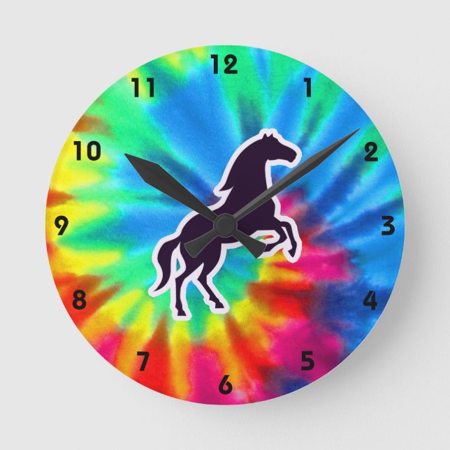 Horloge Ronde Peace, Love, Horses (Recto)