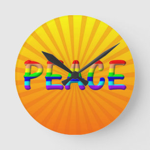 Horloge Ronde peace text