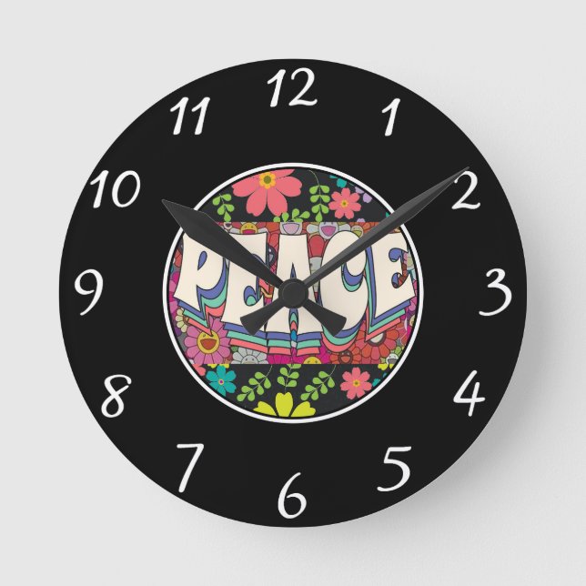 Horloge Ronde Peace Wall Clock (Recto)