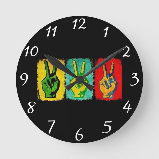 Horloge Ronde Peace Wall Clock (Recto)