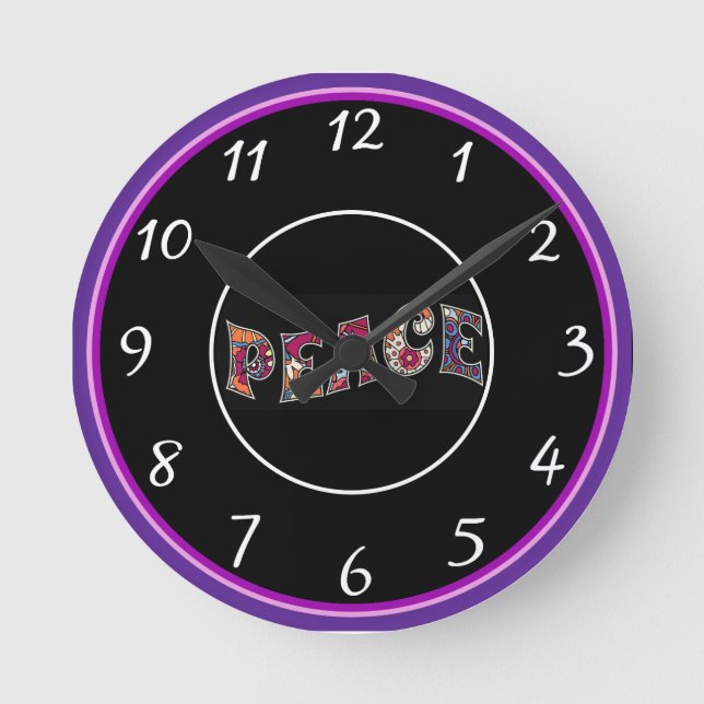 Horloge Ronde Peace Wall Clock (Recto)