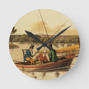 Horloge Ronde Pêchant dans un coup de volée, aquatinted par I.