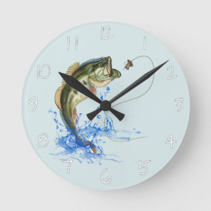 Horloge Ronde Pêche aux arcs de Largemouth