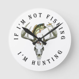 Horloge Ronde Pêche drôle chasse