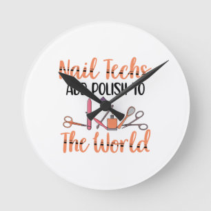 Horloge Ronde Peindre des ongles de doigts