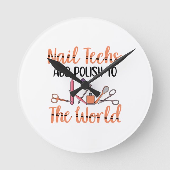 Horloge Ronde Peindre des ongles de doigts (Recto)