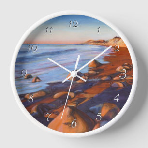 Horloge ronde Peinte Rocky Beach Shoreline