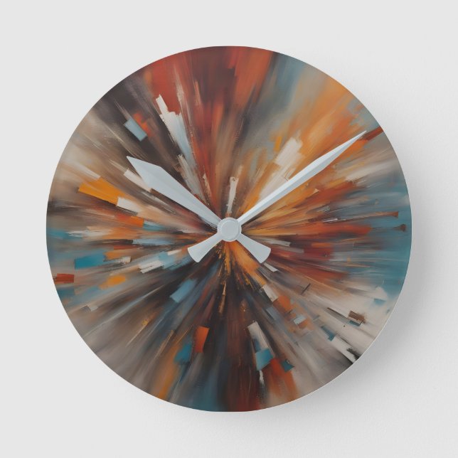Horloge Ronde peinture Abstraite (Recto)