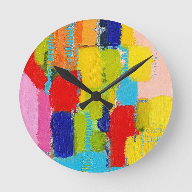 Horloge Ronde Peinture abstraite fantastique par Kris Taylor (Recto)