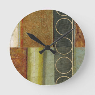 Horloge Ronde Peinture Abstraite multitexturée par Vision Studio