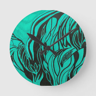 Horloge Ronde Peinture acrylique