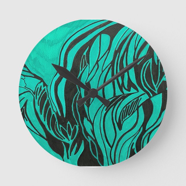 Horloge Ronde Peinture acrylique (Recto)